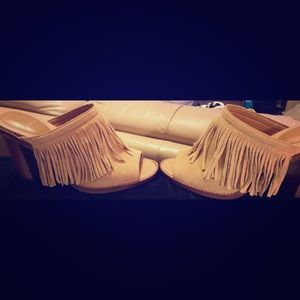 Suede mules